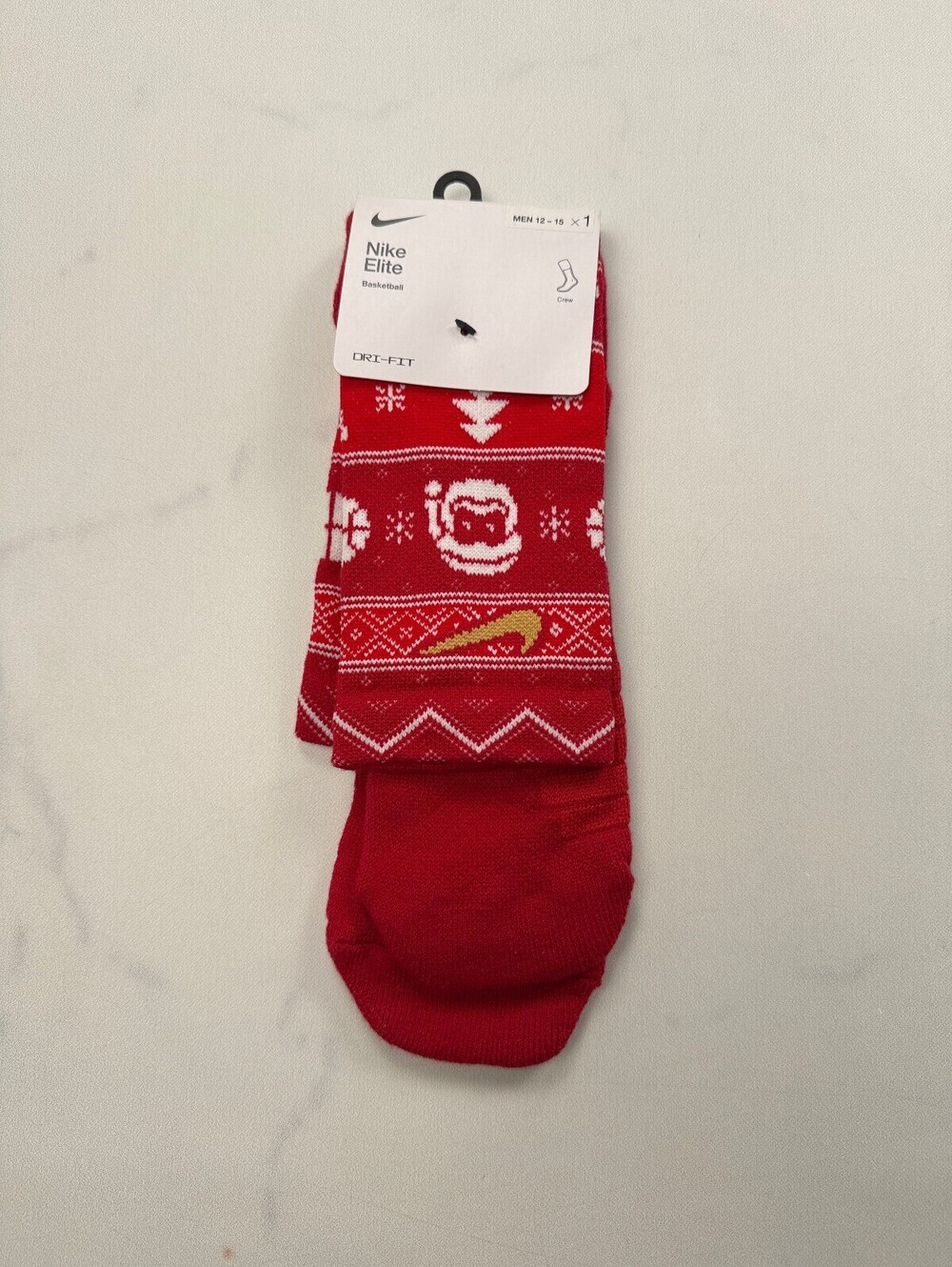 Nike Elite Socks Red 2010s Street Style - XL Men 12 - 15